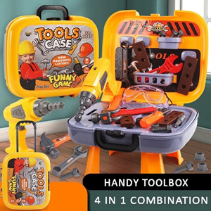 ست جعبه ابزار کارگاهی 4 در 1 کیفی کودک Tools Case 4 in 1-اسباب بازی